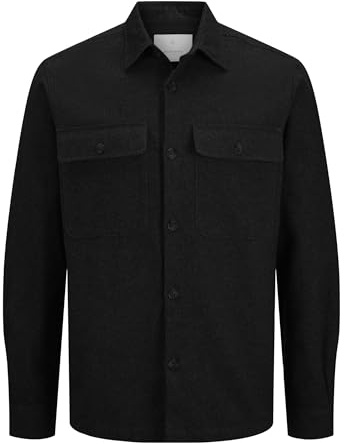 Jack&Jones JPRRAYMOND Melange Solid - Camicia da Uomo, Taglia XL, Colore Nero, Black Beauty/Fit: vestibilità Comoda, XL