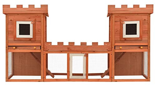 Coavain Kaninchenstall 192x50x101 cm Witterungsbeständig Vielseitig Einsetzbar Kleintierstall Viel Platz zur Bewegung Kleine Haustiere Spielen Sicherheit Unterhaltungsbereich Kleintiergehege