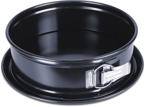 Städer Springform Emaille med platt botten, 24 cm Black Edition, PFAS-fri, non-stick belagd, skär- och reptålig, perfekt för enkel bakning