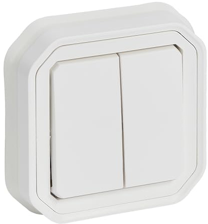 LEGRAND, Plexo New 069855L Cache pour double interrupteur va-et-vient pour pièces humides, produit convertible, 3 en 1, 10 A, 250 V, IP55 - IK07, coul
