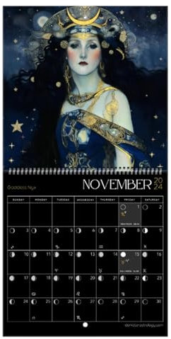 Månkalender 2024 - månkalender 2024, månfas väggkonst kalender | Hängande astrologiska dekorationer, faskalender, säker och dekorativ för kontor, salo