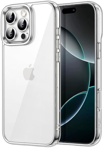 JETech Case for iPhone 16 Pro Max, Anti-Yellowing, Clear | Shockproof Protection, Scratch Resistant Hard PC Back, Durable Transparent TPU Bumper