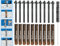 Schwerlastbefestigung SET M12x180mm EDELSTAHL A4-10x Glaspatronen M12 + 10 Ankerstangen M12x180mm A4 + Zylinderbürste/Klebeanker Ankerstangen