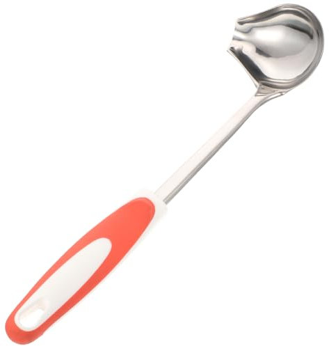 CIYODO Cucchiaio Piccolo Per Salsa in Acciaio Resistente Con Beccuccio Anti-goccia Design Ergonomico Antiscivolo Resistente All Usura Per Cucina e Servizio Elegante