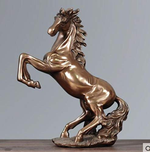 XDAWQP Figurine Tierstatue Ornamente Pferd Erfolgreich Angekommen Deko Buchstütze Wilder Hengst Pferdeskulptur Statue Figur Gartendekoration ，，