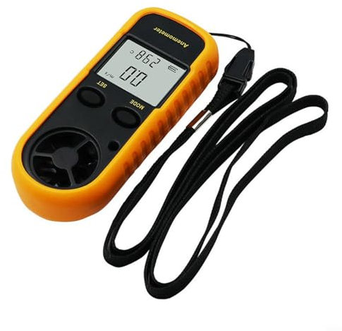 Appareil de mesure de la vitesse du vent - Anémomètres - Anémomètre portable d'extérieur avec écran LCD