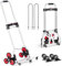 VEVOR Carro de Escalera 118 kg Carretilla de Mano Plegable para Subir Escaleras con Mango Telescópico 10 Ruedas 2 Cuerdas Elásticas para Transporte, Almacén, Aeropuerto, Centro Comercial, Mudanzas