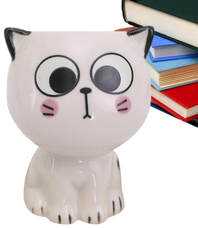 Jardinière De Fleurs De Chat - Pots De Chat En Porcelaine, Jardinière Succulente De Chat | Pots De Jardin Sans Plateau De Base Avec Expressions De Chat Uniques, Décor De Pot De Fleur De Bureau Pour Ch