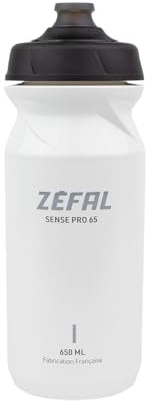 ZEFAL Sense Pro 65 Premium Bicycle Water Bottle, White (Double Grey), 650 ml