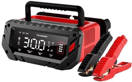MZZYG Cargador De Batería De Coche 30A 6V/12V/24V For Motocicleta Plomo-ácido SLA Gel Litio 24V/16A 12V/30A LiFePo4 Cargador De Batería Inteligente Carga RáPida Y Eficaz