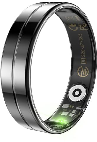 Yeforu Smart Ring Ultra Thin Fitness Ring Heart Rate Monitor Sleep Ring Health Tracker Step Counter Ring Exercise Camera Control Pedometer Smart Rings for Android & iOS Phone