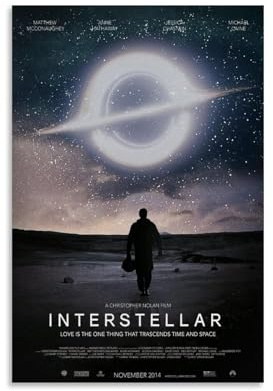 Locandina del film Interstellar, poster classico di fantascienza, poster classici per la camera, tela estetica, arte murale, decorazione per la camera da letto, 40x60 cm (16x24 pollici)