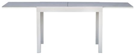 Gruppo Maruccia - Mesa rectangular para interiores y exteriores - Estructura de aluminio, tapa de cristal cerámico - Extensible de 1,04 a 2,08 metros