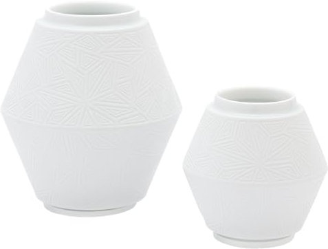 MEISSEN Porzellan Vasen-Set 2-teilig Vitruv Blumenvasen weiß