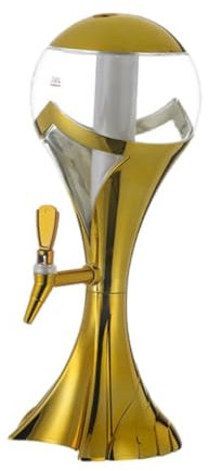 DimyFew Dispensador de Cerveza 3L Accesorio de Bar de Casa Gran Capacidad Elegante con de Congelación Dispensador de KTV Barbecue Outdoor, Oro, Individual