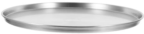 ULTECHNOVO Molde Redondo Para Pizza De 26 Cm De Acero Inoxidable, Bandeja Plana Multifuncional Antiadherente, Accesorio Para Hornear, Apto Para Vapor y Asar Carnes, Cocina y Comedor, Fácil Limpieza