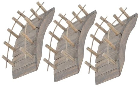 VALICLUD 3pcs Wooden Arch Bridge Mini Fairy Garden Wooden Bridge for Bonsai Plant Pot Moss Micro Landscaping Zen Garden Ornaments Dollhouse Arch