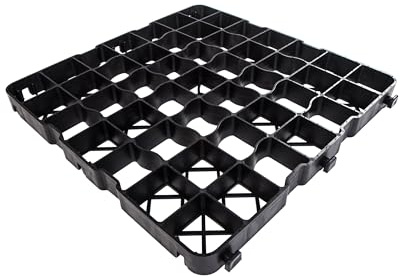 4 Stück (1 m²) Rasengitter aus Kunststoff schwarz 50 x 50 x 4 cm Rasengitterplatten Rasenwaben Bodenwaben Paddockplatten - BÖCK Terraflex