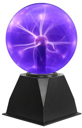 Riserva Sfera al Plasma 6 Pollici, Lampada al Plasma Magica Touch Sound Sensitive, Luce Notturna Viola per Feste, Decorazioni, Camera da Letto