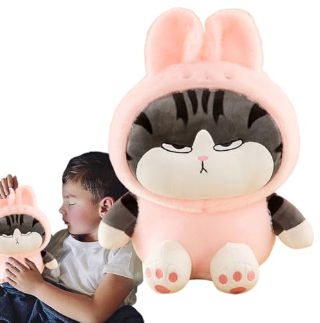 Xinhuju Gabby's - Peluche Douce en Forme de Chat de Simulation - Adorable en Peluche - Coussin câlin endormi - réaliste - Sommeil apaisant - Cadeaux pour Adultes et