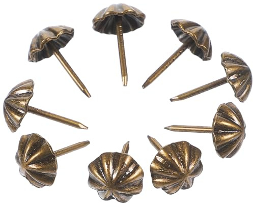 PRETYZOOM 100 Pezzi Chiodini per Tappezzeria in Ferro Resistenti a Deformazioni e Rotture, Design Vintage per Divani e Sedie, per Progetti Fai da Te di Imbottitura