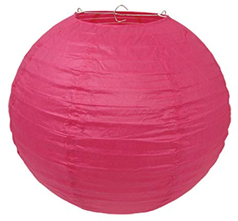 Creativery 10 Papier Lampion 30cm Laterne Hochzeit Party Wohnungsdeko Hängedeko Raumdeko Geburtstag Feier (Fuchsia/pink 187)