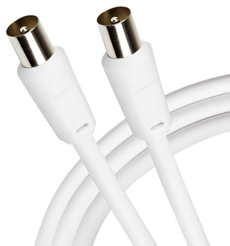 Maplin TV Aerial Cable 1M Coaxial Cable RF Male to RF Male