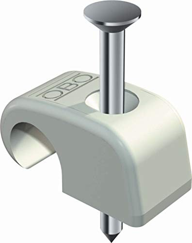 OBO Bettermann 200 Stück OBO Bettermann Nagelschelle für Kabel mit einem Durchmesser von 7-12 mm, mit einem 35 mm Nagel