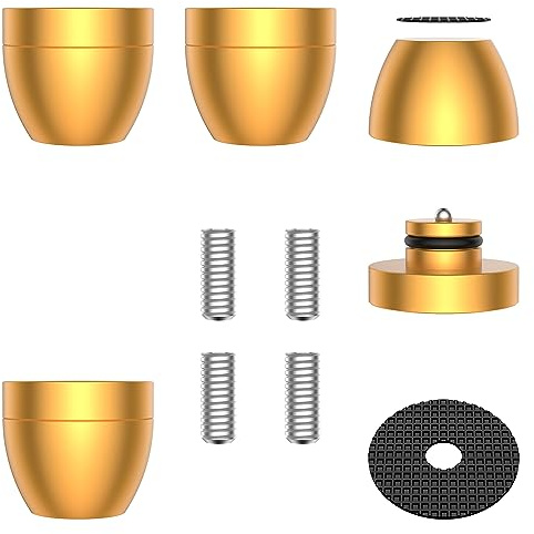 Tertullus 4 stycken aluminiumfötter stötdämpare vibrationsdämpare för högtalare, subwoofer