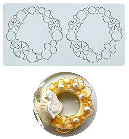 Stampi in silicone 3D a forma di foglia vuota, stampo per cioccolato, stampo per caramelle a nido d'ape, stampo per zucchero a forma di fiore, decorazione per torte, decorazione per dolci (K_Lemon