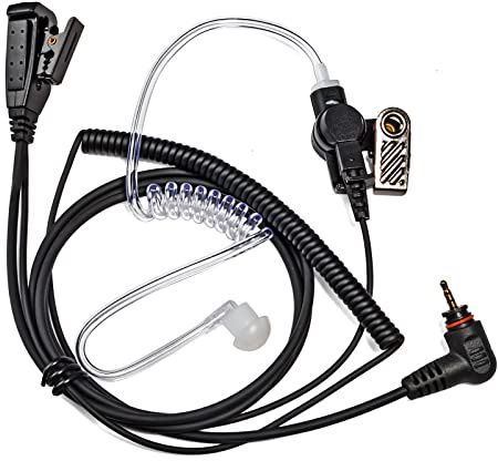 HYS Funkgeräte Ohrhörer Kompatibel mit Motorola SL1600 SL2600 SL1K | Walkie Talkie Schallschlauch Kopfhörer, Headset mit Mikrofon und PTT für SL300 SL4000 SL7550