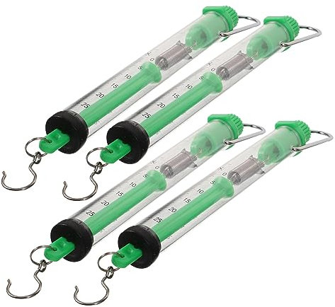 SOLUSTRE Federwaage Röhrenfederwaage Kunststoff 2,5kg Federkraftmesser Mit Haken Und Ring Für Physikexperimente