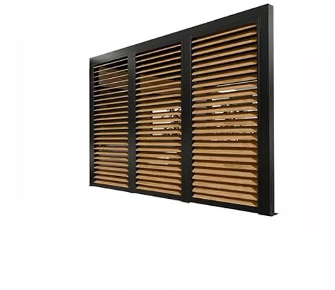 Habrita Foresta - Ventels de aluminio PERBIV36B imitación madera para lado 3,60 m para pérgola bioclimática PER3630BI y PER3660BI