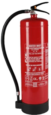 FireShield Water Mist Fire Extinguisher 9ltr For Workshops, Offices And Public Buildings| Class A, F & Electrical Fires | BSI Kitemark, MED, UKCA & CE Certified | Class A & F
