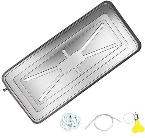 DJJYCTNM Stainless Steel Drain Pan for Air Conditioner Outdoor Unit, Universal Window Air Conditioner Drain Kit Condensate Drain Pan, for AC Accessories (Size : 92 * 44cm/36 * 17in)