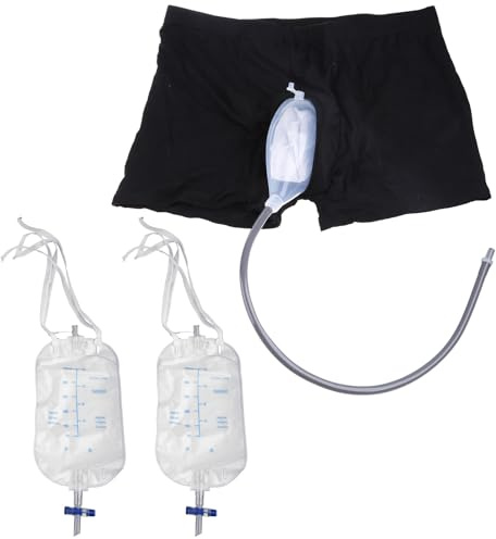 Bolsa de orinal reutilizable para hombre, embudo de silicona, colector con bolsa portátil, pantalón de incontinencia para hombres, bolsa de colección reutilizable, embudo masculino, soporte para orina