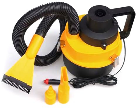 Mulcort Aspirapolvere per auto, aspirapolvere portatile, 12 V, 2300 PA, potenza di aspirazione a batteria, mini aspirapolvere portatile, con più ugelli e tubo per capelli bagnati, asciutti e animali