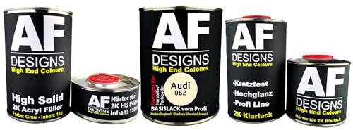 FÜR Audi 062 Elfenbein Autolack Set 2K HS Grundierung 2K Klarlack kratzfest Lackierung Smart Repair