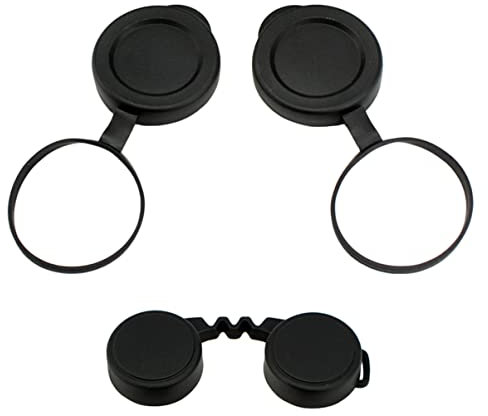 KONTONTY Mirror Cover Binoculars Lens Caps Protective Rubber Objective Cap Binocular Lens Covers for Reliable Protection and Easy Attachment during Outdoor Activities