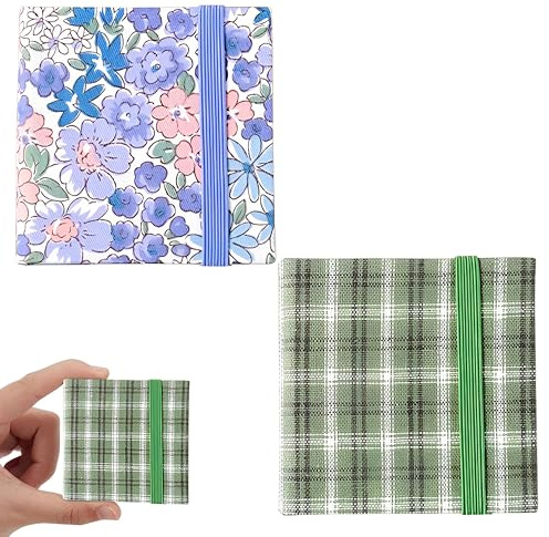 Mini Cuaderno De Acuarela, 2 Piezas Libro De Viaje De Acuarela, Cuaderno Creativo Con Cubierta De Tela Para Dibujar, Mini Acuarela Sketchbook, Cuaderno De Bocetos Portátil (6 x 6 cm)