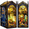 BuzzoXerex Kit Book Nook, Casa Miniatura DIY, Casa Miniatura de Madera, Kit Rincón de Libros 3D en Miniatura con Muebles y Luces LED para Decoración del Hogar Regalos Creativos (Magic Bazaar)