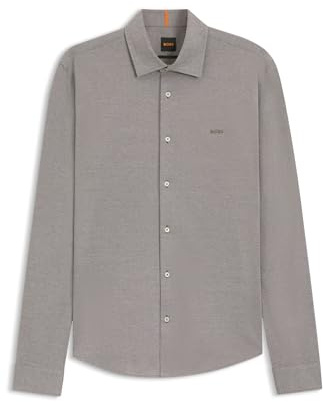 BOSS Herren Mysoft 2 Slim-Fit Hemd aus Baumwoll-Jersey mit Logo-Stickerei