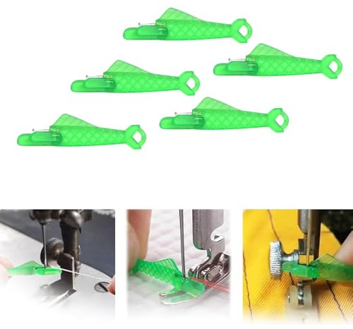 Nähmaschinen-Nadeleinfädler (Fischmaulform), Nähmaschinennadel, DIY-Nadeleinfädler, automatisches Einfädelhilfsmittel, Schnell-Nadeleinfädler für Nähmaschinen (Grüner 5 PC) | Nähmaschinen-Nadeleinfädler, Fischmaul