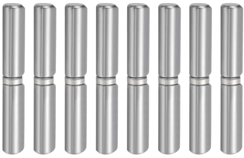 QUARKZMAN 8Pcs 7/8 x 6-5/16 (D*L) Charnières À Souder En Acier Au Carbone Détachables En Forme De larme D'eau Pour Porte Battante En Métal, Rampe De Remorque, Argent