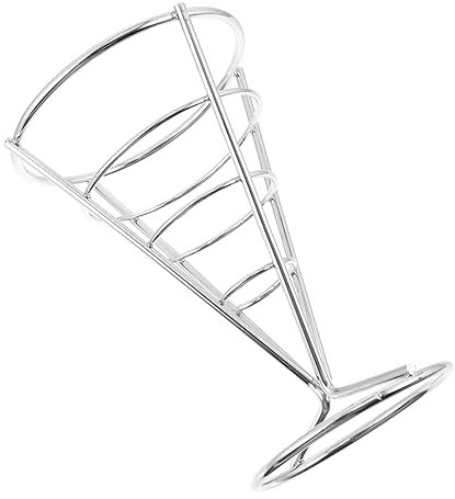 UTHCLO Iron Fried Chicken Rack Stainless Steel Snack Rack for Fries Serving Creative Tableware Fries Display Holder for Kitchen Utensil