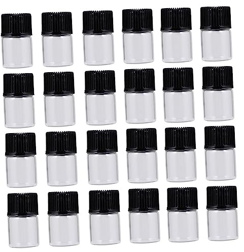 VALICLUD Flacons en Verre Rechargeables 50Pcs 2Ml Étanches pour Huiles Essentielles Bouchons à Vis Récipients d'Échantillons Voyage