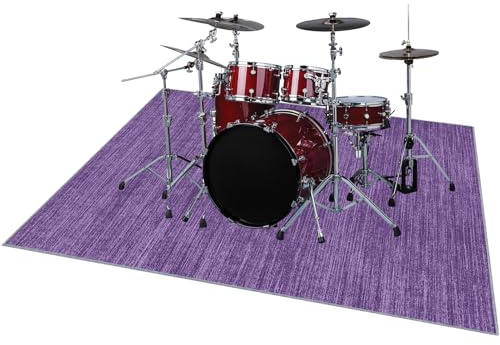 Drum Rug Drum Mats, Professional Soundproof Mat, Drum Carpet Non-Slip, Musical Instruments Mat, Rectangle Drum Carpets for Percussion Electronic Drums Bass Drum Snare Drums Kit Etc 120 x 90 cm