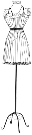 Schneiderpuppe | Schaufensterpuppe | Schaufensterpuppe Damen | Stahl-Eisen Konstruktion | Höhe 147cm | 4-Bein-Ständer | Für Kleider, Bademode & Accessoires (Schwarz, Produkt Gesamthöhe: 147cm)