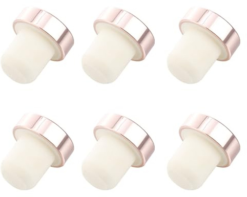 GARVALON Tappi a T per Bottiglie di Vino e Birra Set da 6 Pezzi in Alluminio Rosa Chiusura Ermetica Piccoli e Leggeri per Uso Domestico Feste e Ristoranti