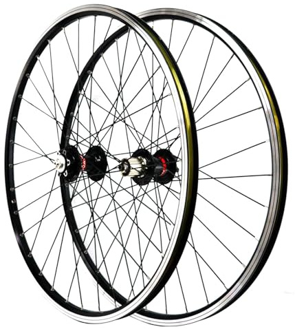 SXSHEYS Mountainbike-Laufradsatz 26, 27,5 und 29 Zoll, Scheibenbremse, V-Bremse, MTB-Schnellspanner, ultraleichte Aluminiumfelgen, 32 Loch, geeignet für 8- bis 10-Fach-Kassetten